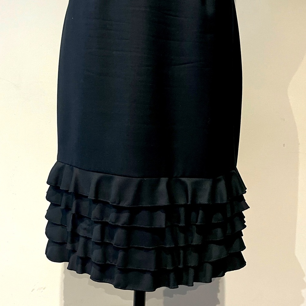 J.Crew Black Ruffle Dress - Picture 2 of 6